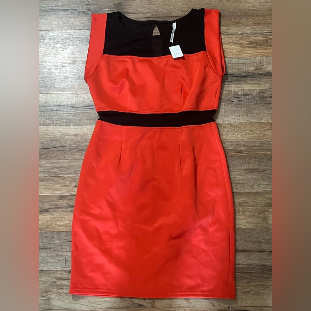 Hello Miss Bodycon Dress with Mesh Cut-outs Size Medium